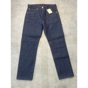 Levi's 501 Premium Shrink-to-fit Selvedge Denim Dark Wash Jeans Men's Sz 32x32